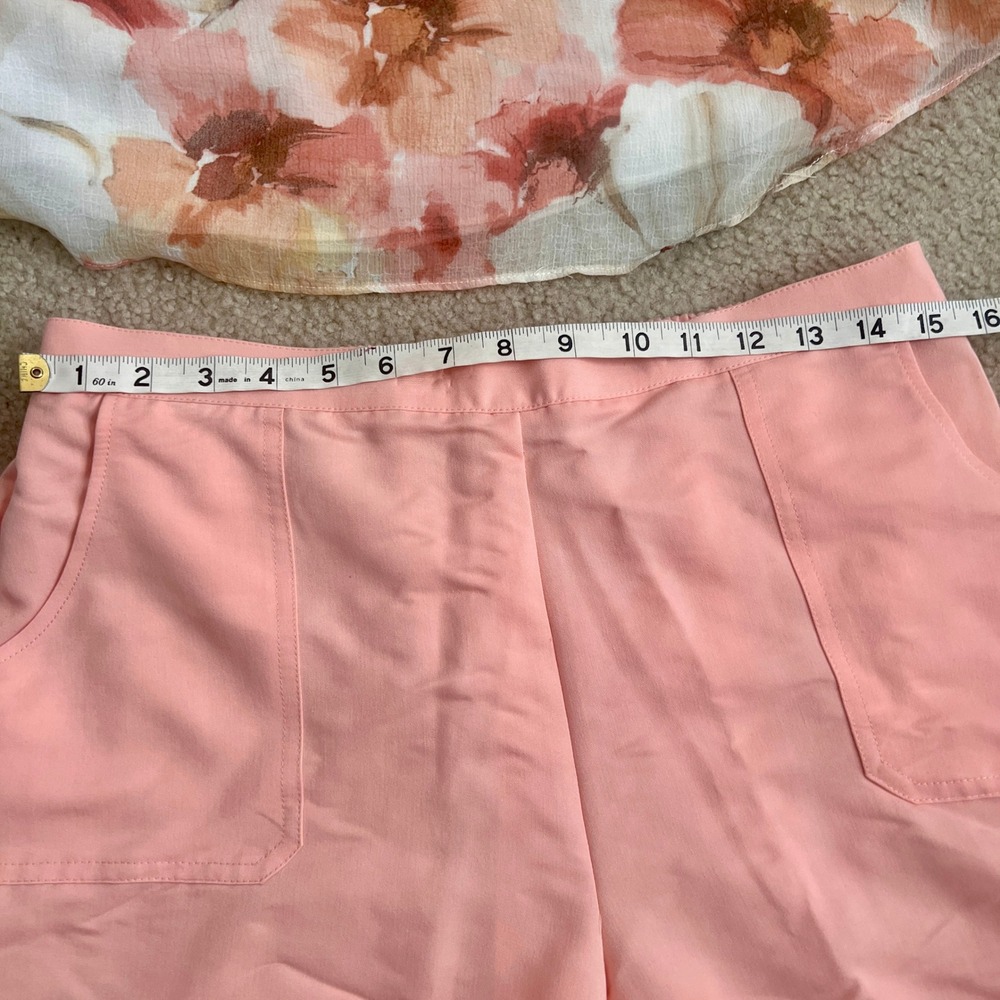 Alfred Dunner Set 10/12 Petite Floral Print Blouse Matching Shorts Bundle - Picture 9 of 11
